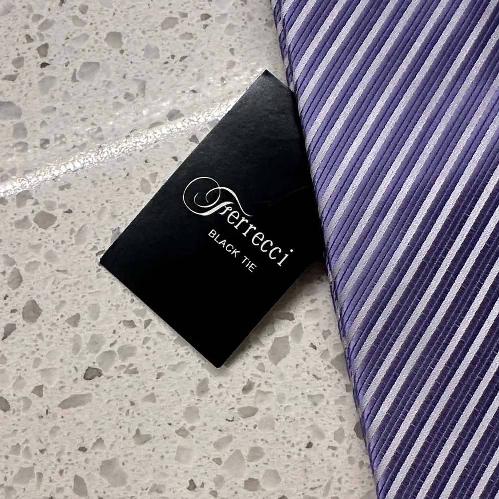 Men's Lavender Striped Tie NWT